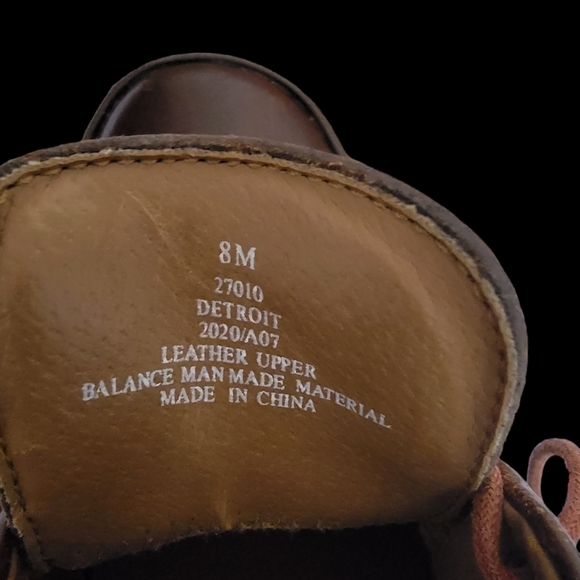 RJ COLT Men's Detroit Lace Up Leather Chukka Boots- 8 - Picture 9 of 10